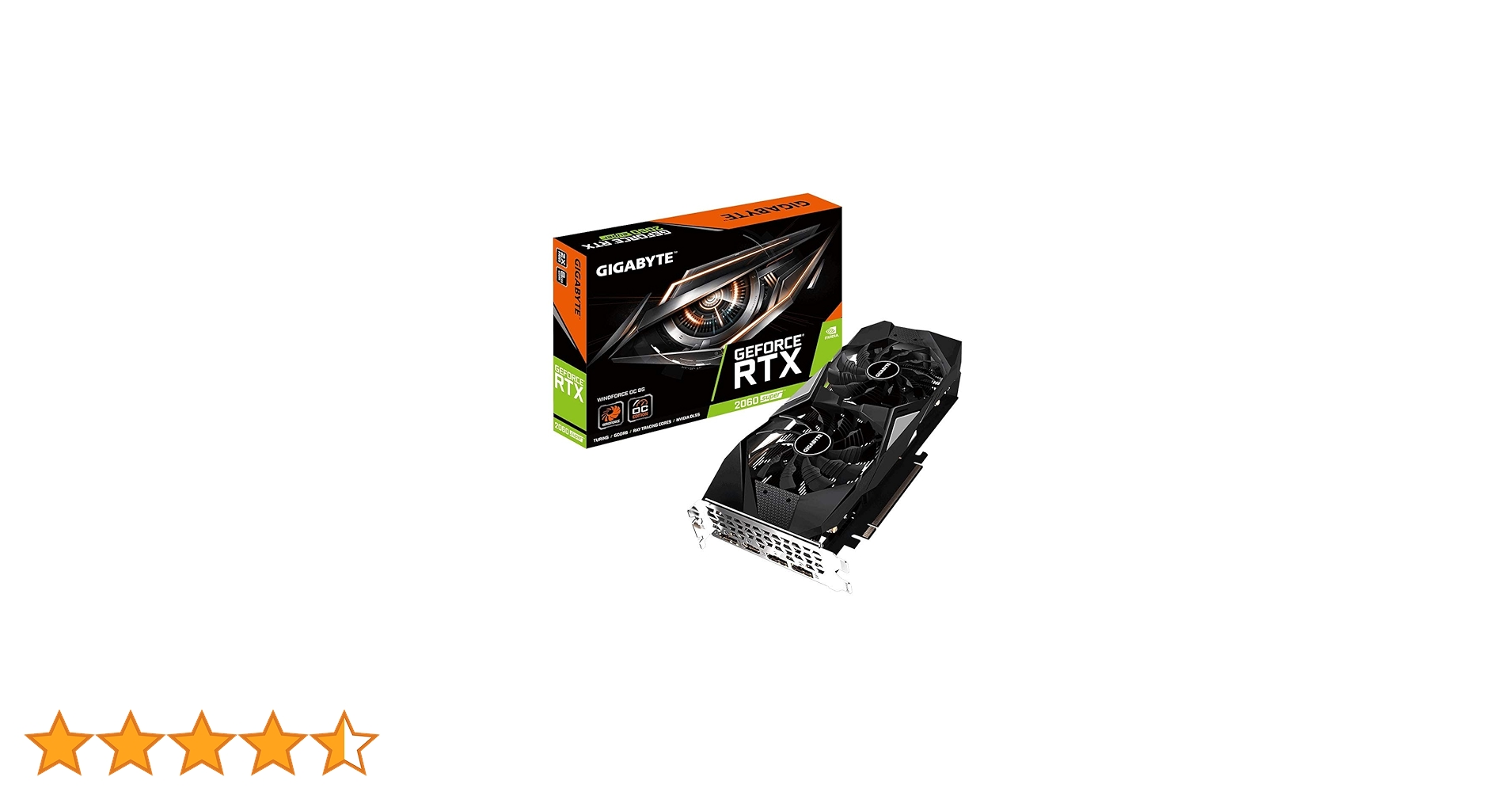 グラフィックボード・グラボ・ビデオカード GIGABYTE RTX 2060 Super Windforce OC 8G GeForce® RTX 2060 SUPER™ WINDFORCE OC 8G (rev. 1.0/1.1) Key